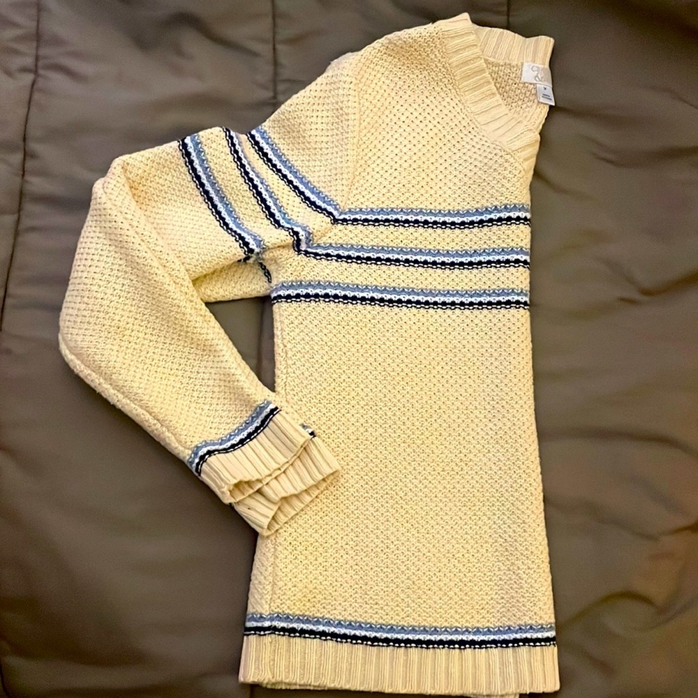 Yellow knit sweater